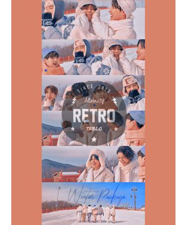K-Pop Temalı Tablo 3 - Ahşap Retro Tablo